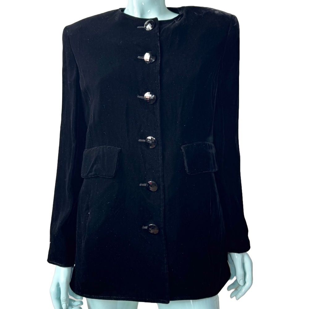 Vintage Valentino Night Collection Crushed Velvet Blazer